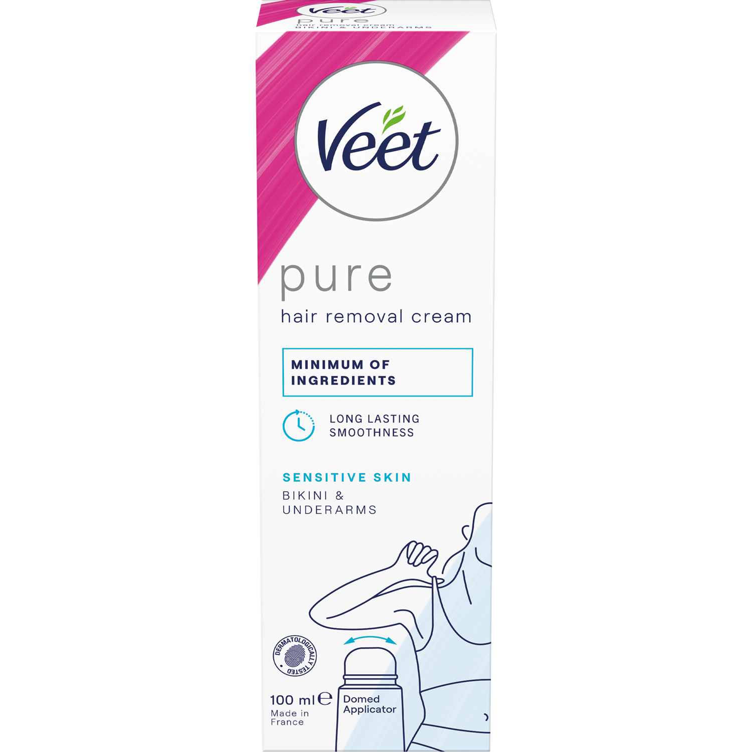 Veet Pure Hair Removal Cream Sensitive Skin  Bikini & Underarm